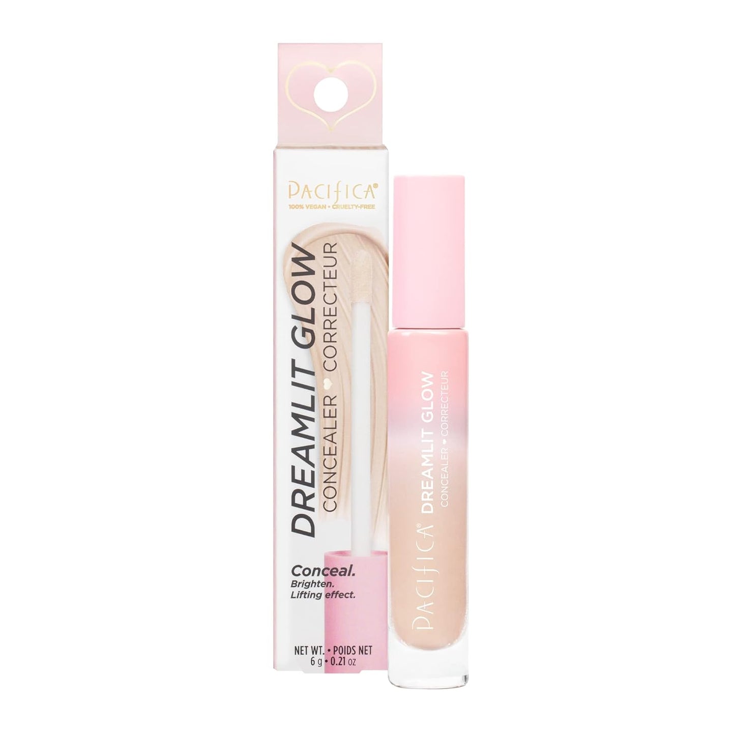 Pacifica Beauty DreamLit Glow Concealer - Shade 11, Makeup, Under Eye Brightener, Long Lasting, Dark Spot Corrector, Dark Circles, Color Corrector, Conceals, Squalane, Vegan, 0.21 oz (1 Count)