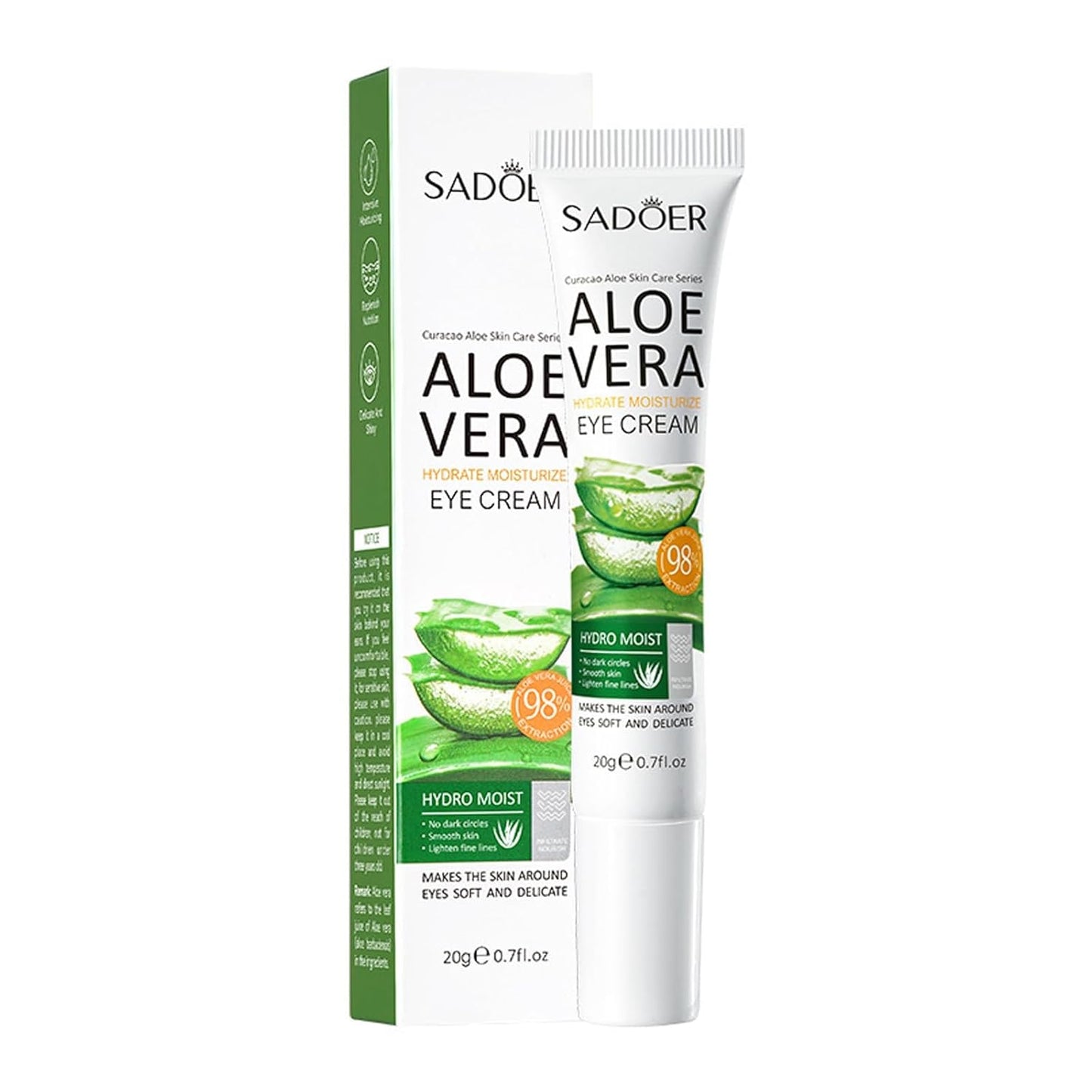 Aloe Eye Cream, Eye Cream For Dark Circles, Under Eye Cream For Puffiness And Bags, Hydrating Anti Aging Eye Cream For Reduce Fine Lines & Wrinkles