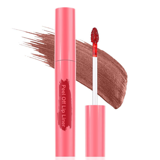 Lip Liner - Lip Stain Peel Off Moisturizing Long-Lasting & Waterproof Transfer Proof & Plumping, Non-Stick Cup Lip Liner Stain Tint For All Skin Types (Cocoa, 1 PCS)