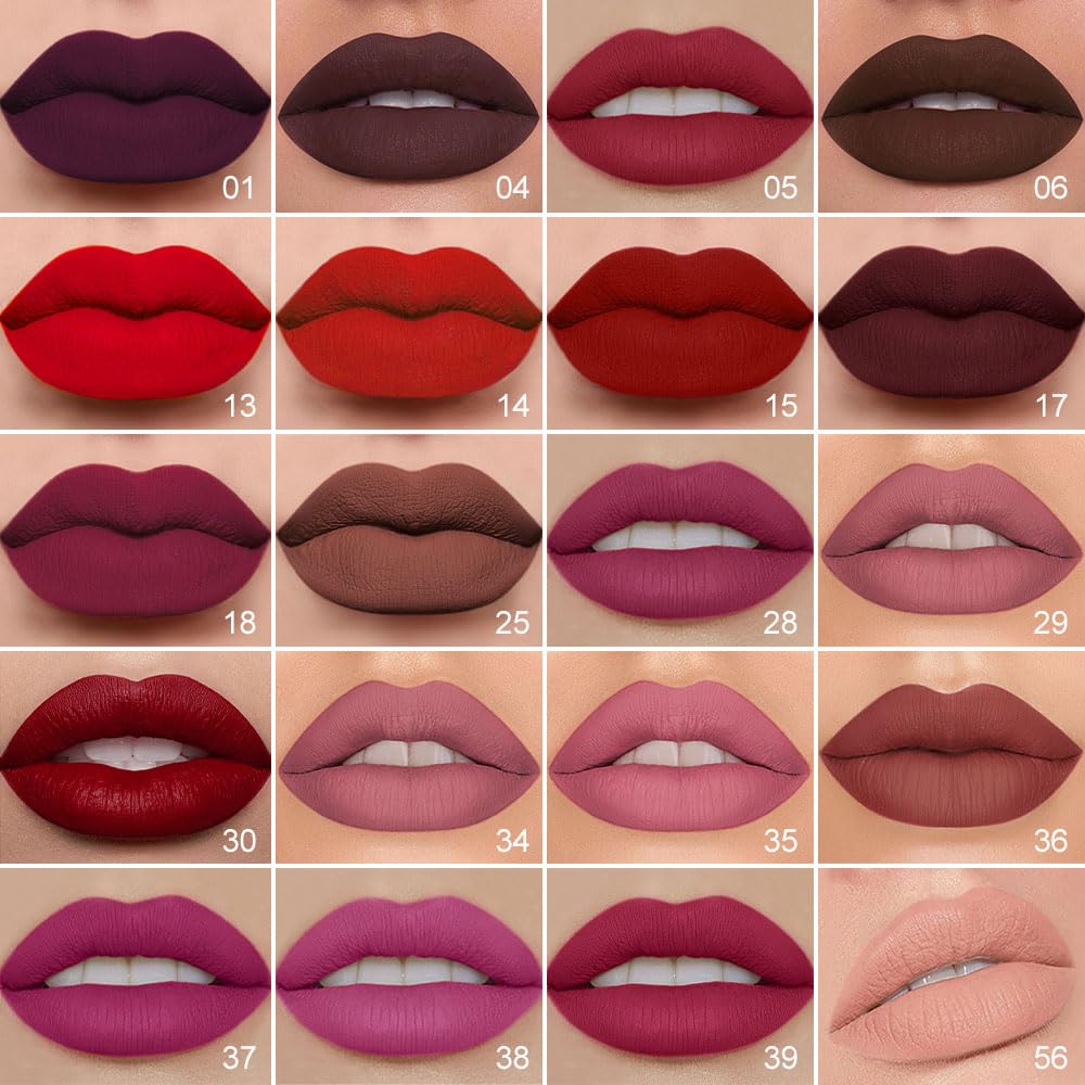 Kaely 2-in-1 Matte Lipstick and Lip Liner, Liquid Lip Stain Makeup for women Long Lasting Waterproof Smudge Proof, labiales matte mate larga duracion listip 24 hours originales, 04 Deep Brown