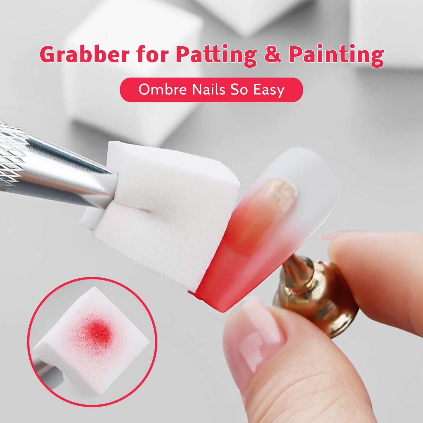 Sponge Pat Paint Nail Gel, 9 Colors Ombre Nails Gradient Gel Nail Blush Blooming Aura Nails Drawing Stripper Floral Painting Nail Art, No Wipe, UV/LED Curing (9 Colors J)