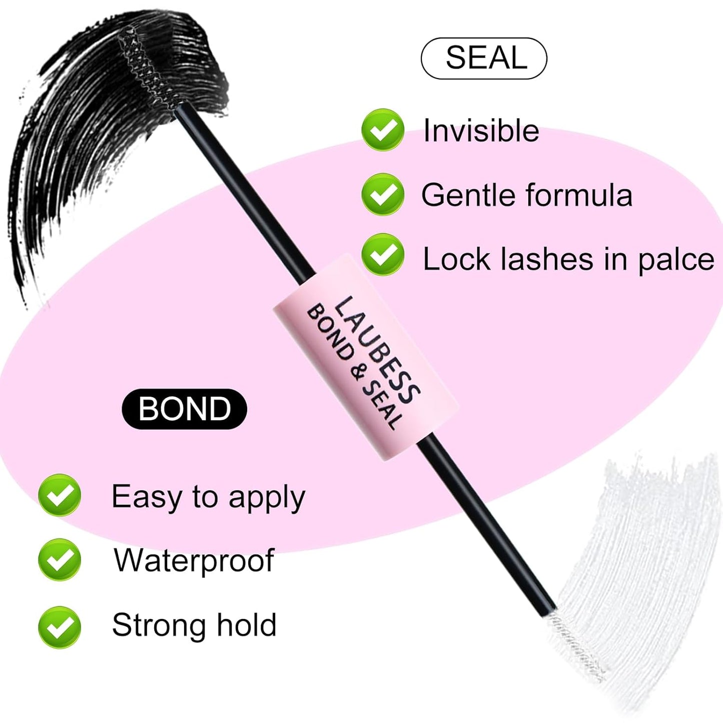 Lash Clusters Kit LAUBESS DIY Lash Extension Kit Lash Bond and Seal Waterproof Lash Glue Remover Tweezers Brush Cluster Eyelash Extensions Kit Eyelash Clusters (Kit 30D/40D-D-Mix14-18)