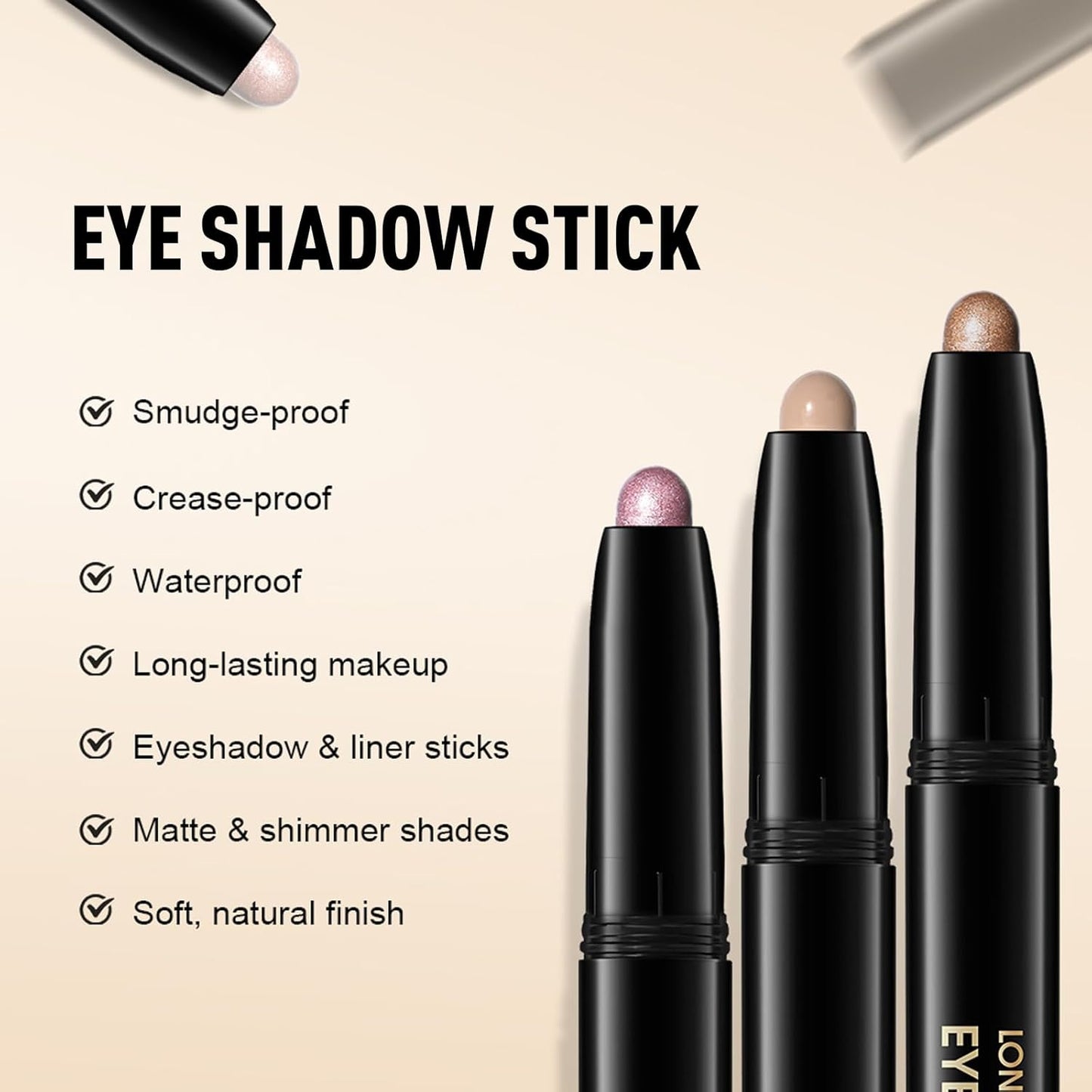 Eyeshadow Stick Matte Eye Shadow Pencil Cream to Powder Eye Brightener Crayon Long-Lasting Single Eyeshadow Buildable & Blendable High Pigmented Eye Liner Makeup for Women, 10 CORNFLOWER