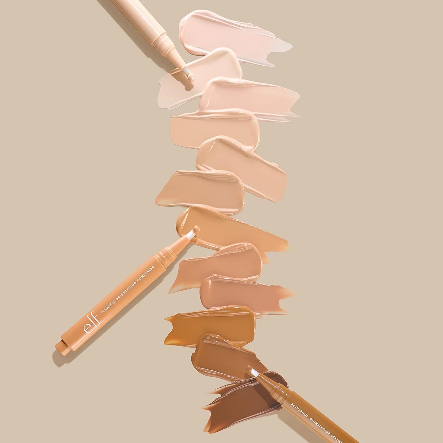 e.l.f. Flawless Brightening Concealer, Illuminating & Highlighting Face Makeup, Conceals Dark Under Eye Circles, Medium 33 W, 0.07 Fl Oz