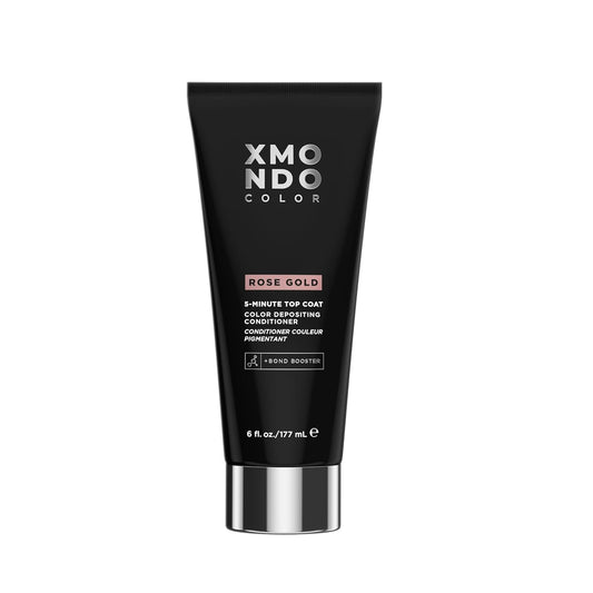 XMONDO Hair 5-Minute Top Coat – Rose Gold Color-Depositing Conditioner with Bond Booster, Hyaluronic Acid & Plant Protein, Pastel Hair Color, 6 fl oz