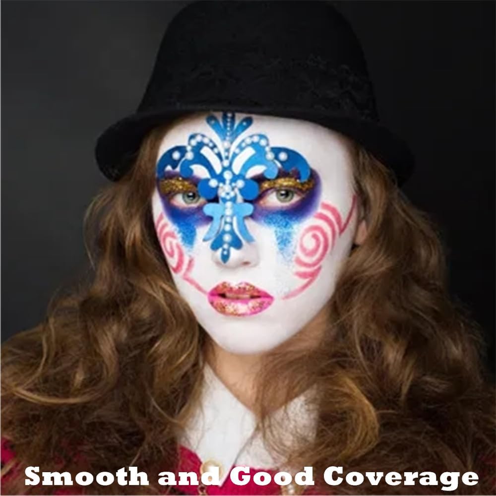 Go Ho 3 PCS Red Black and Blue Cream-Blendable Stick - 3 Colors Eye Black Face Paint for Softball/Baseball,Safe Facepaint Nose&Lip Smacking for Halloween SFX Makeup