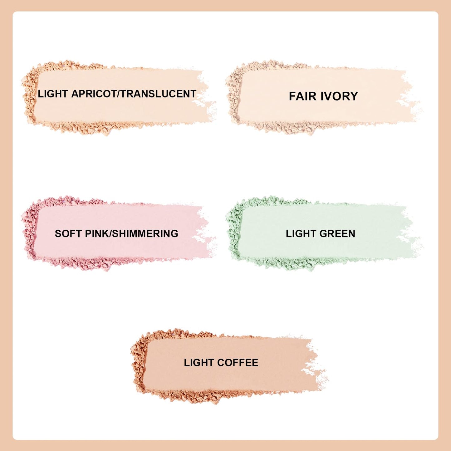 Setting Powder Lightweight Loose Powder Finishing Powder Long-Lasting Face Powder Waterproof with Soft Mushroom Powder Puff & Mirror, Matte Finish,0.28 Oz (Light Apricot/Translucent)