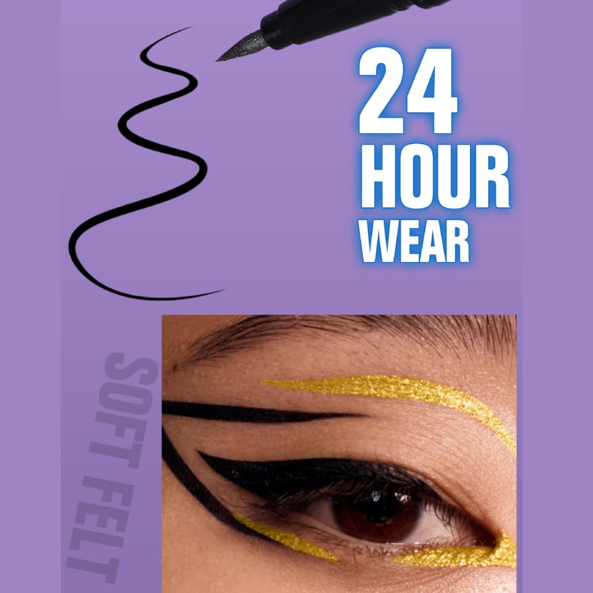 liquid eyeliner waterproof metallic satin finish ink eyeliner pen long lasting high pigmented Sky Blue