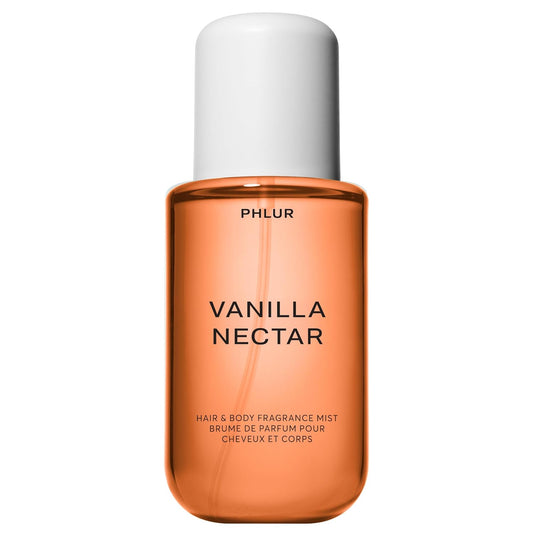 PHLUR Vanilla Nectar Body Mist - Hair & Body Fragrance Mist - Whipped Vanilla Body Spray with Papaya Nectar, Peach Blossom, Coconut Orchid, Apricot & Honeyed Amber (8 fl oz)