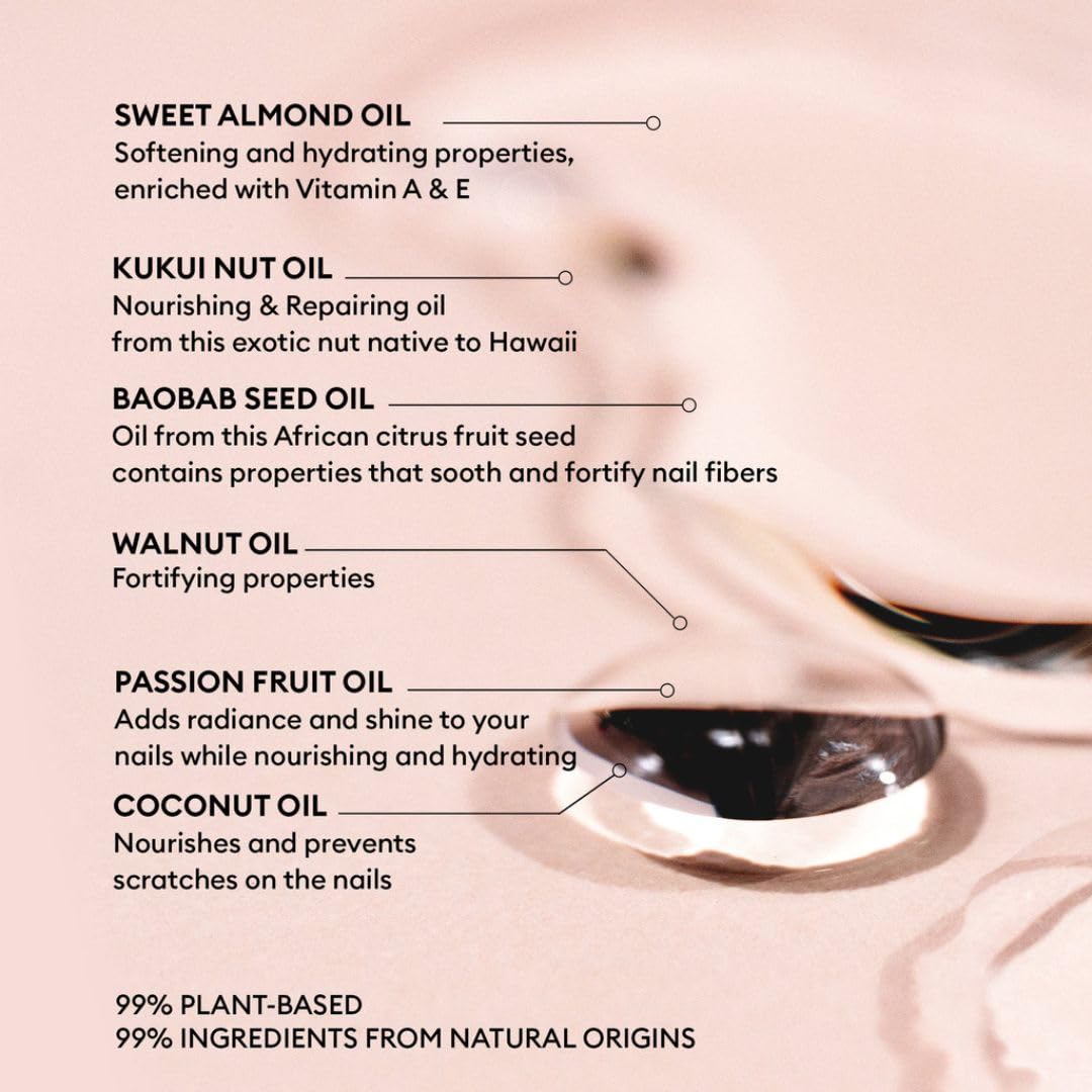 Manucurist Green Oil Nail Care - Nail & Cuticle Oil for Nails - Nourishes and Regenerates Nails and Cuticles - Promotes Growth - Blend of 6 Oils - 99% Bio-Sourced - Nail Care - 0.5 fl oz Bottle