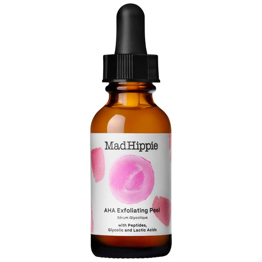 Mad Hippie AHA Exfoliating Peel – Lactic & Glycolic Acid Peel, Goji Berry, Peptides, Hyaluronic Acid & Niacinamide, Discoloration Correcting Serum, Anti-Aging, 1.02 Oz