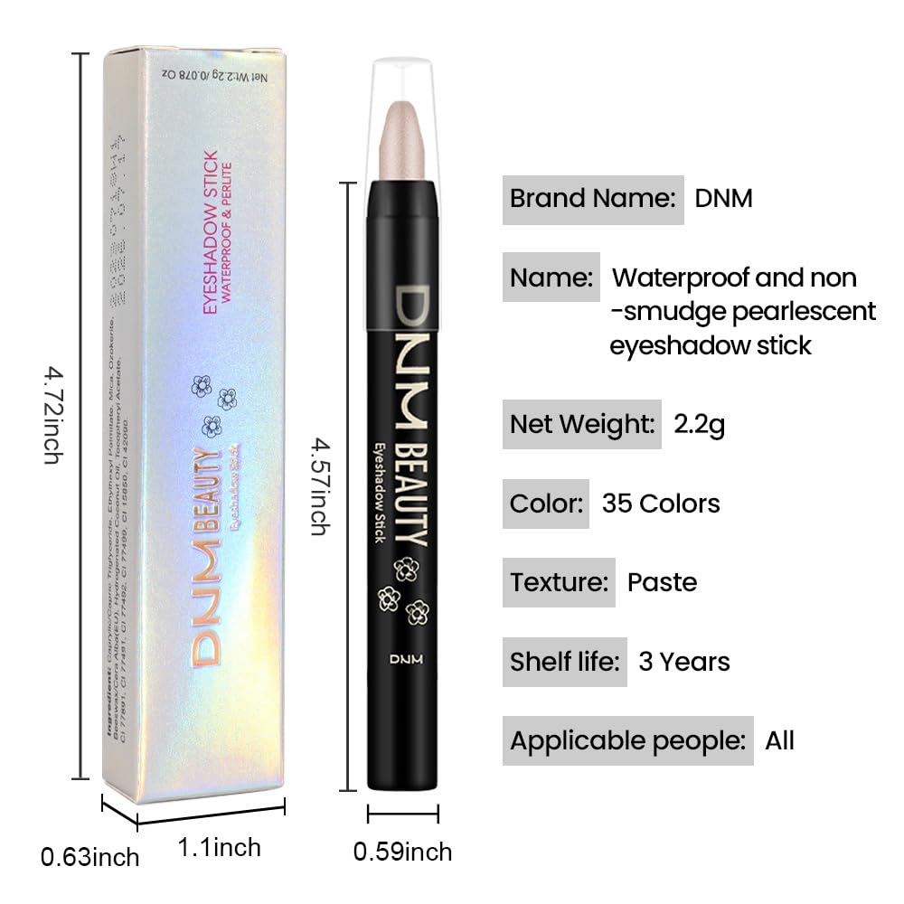 evpct Desert Gold Shimmer Cream Eye Shadow Brightener Sticks Set for Eyes, Desert Gold Shimmery Matte Pencil Eye shadow Applicator Stick Pen Palette Makeup Waterproof sombras en crema para ojos 06#
