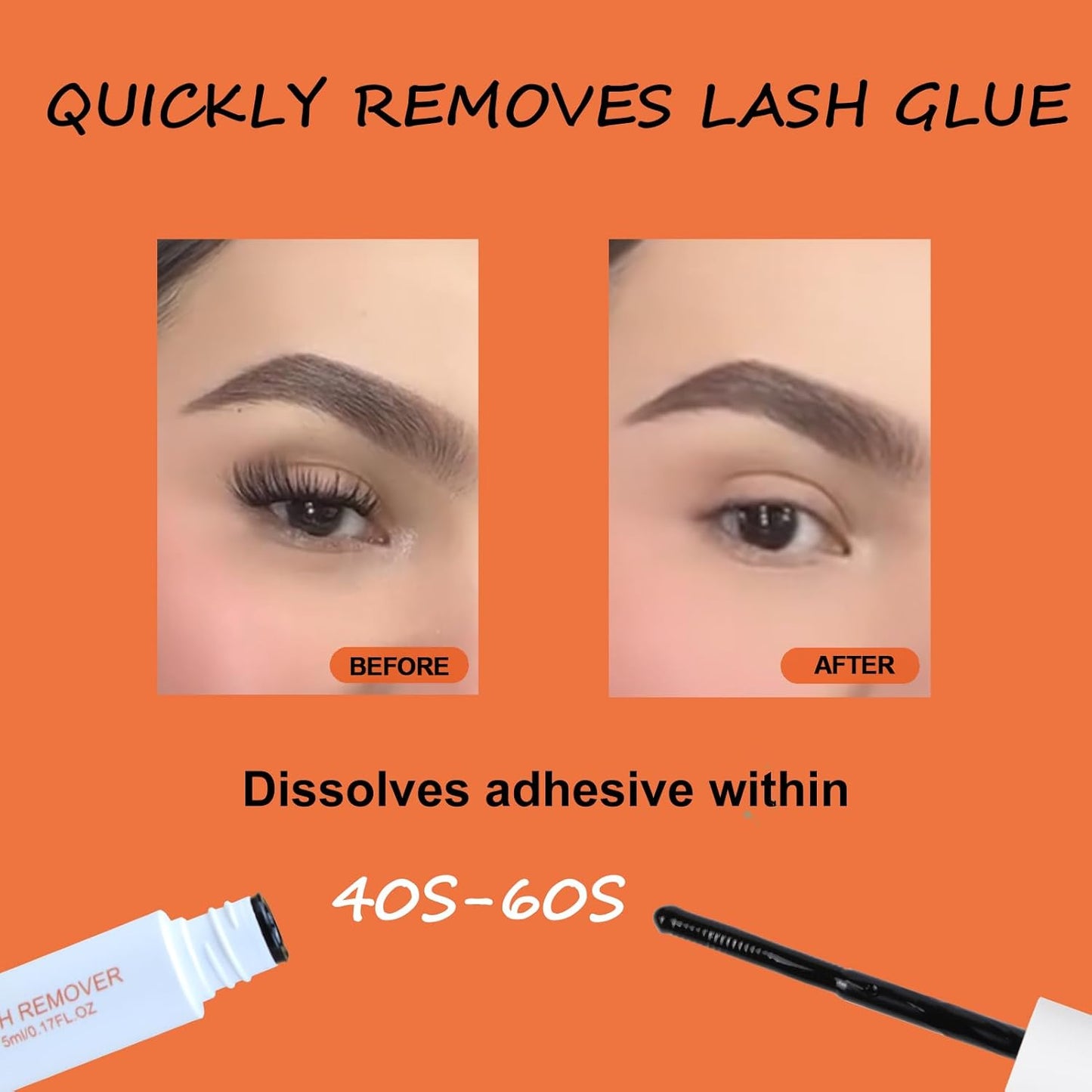 Lash Remover for Lash Extensions Cluster Lash Glue Remover VYNIXUS DIY Eyelash Extension Remover Individual Lash Extension Remover 5ML Eyelash Glue Remover Lash Cluster Remover