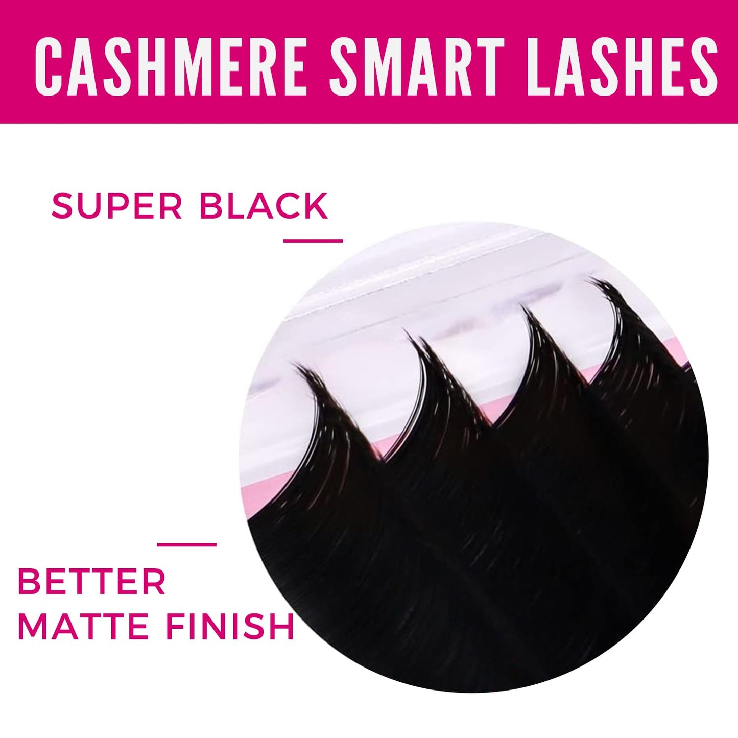 VEYES INC Cashmere Smart Fan Lash Extensions 0.03 0.05 0.07 C/CC/D Curl 8-20mm Mixed & Single Length, Super Matte Black Volume Lashes, Professional Supplies for Lash Techs (0.05 D 9mm)