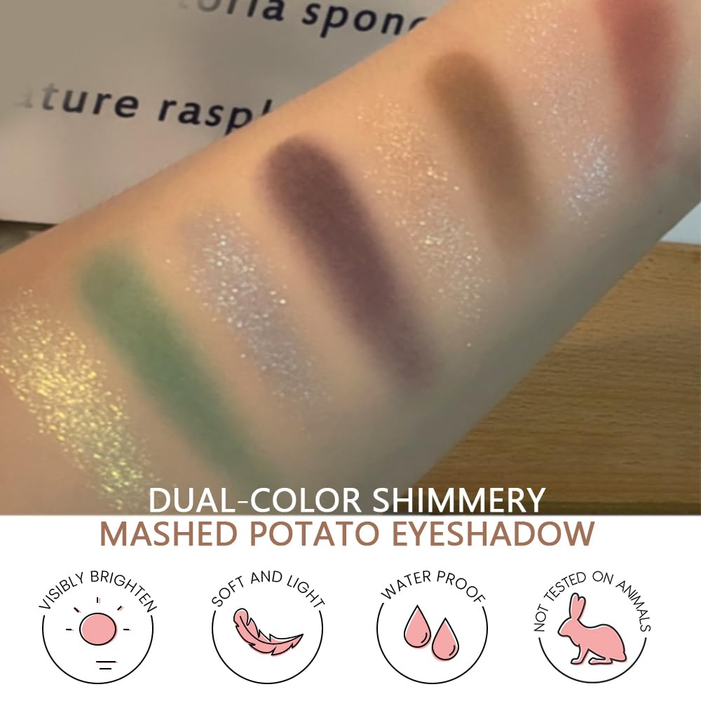 AMY'S DIARY 2 Color Mauve Rose matte +Champagne Pink Shimmer Eyeshadow Palette – Shimmer matte Rose Pink eye shadow for Eye Makeup, Long-Lasting & Highly Pigmented, Vegan & Cruelty-Free