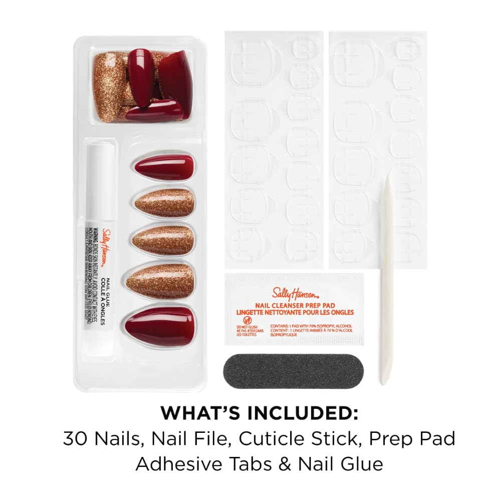 Sally Hansen Instant Cuticle Remover & Salon Effects Cinna-Snap Press On Nails