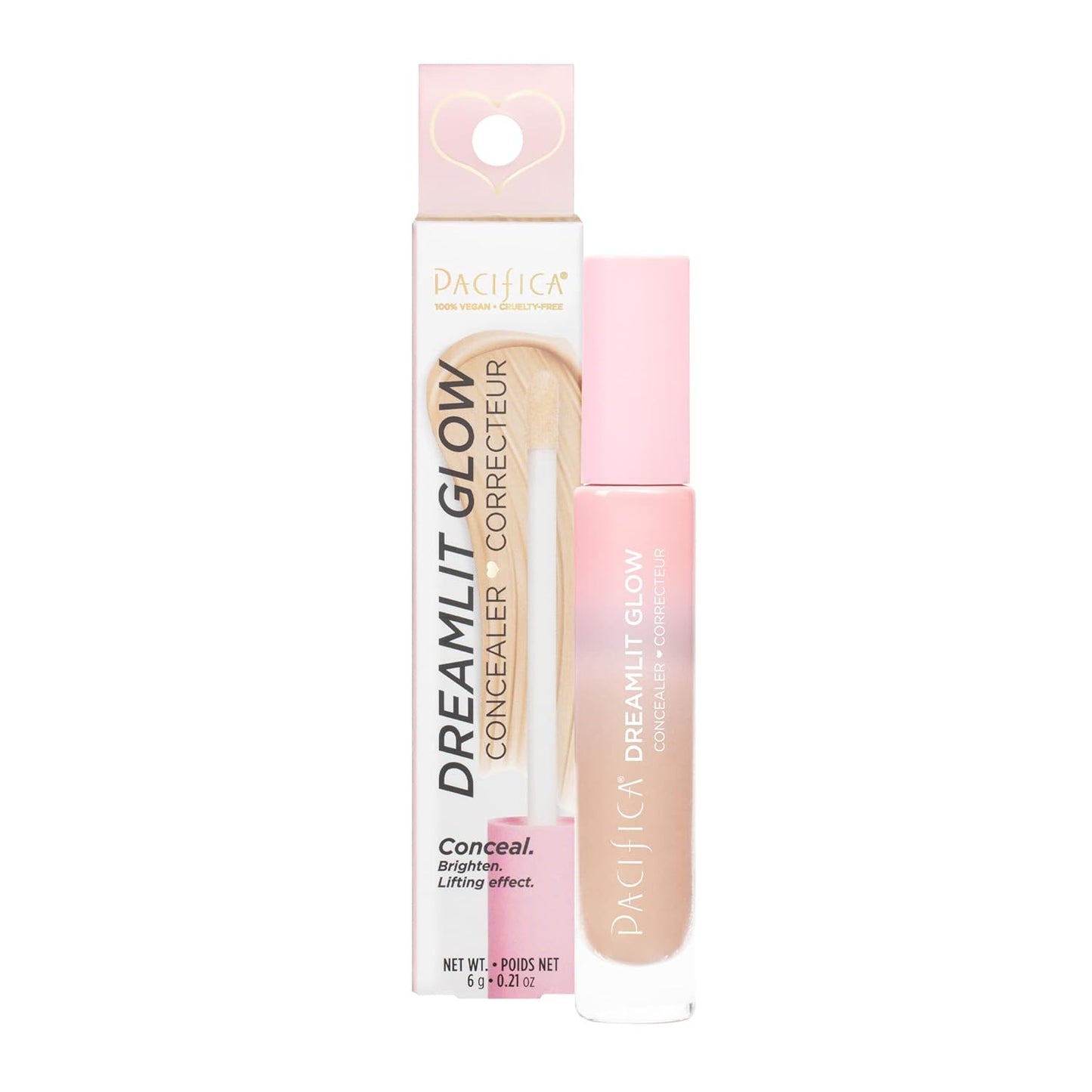 Pacifica Beauty DreamLit Glow Concealer - Shade 09, Makeup, Under Eye Brightener, Long Lasting, Dark Spot Corrector, Dark Circles, Color Corrector, Conceals, Squalane, Vegan, 0.21 oz (1 Count)