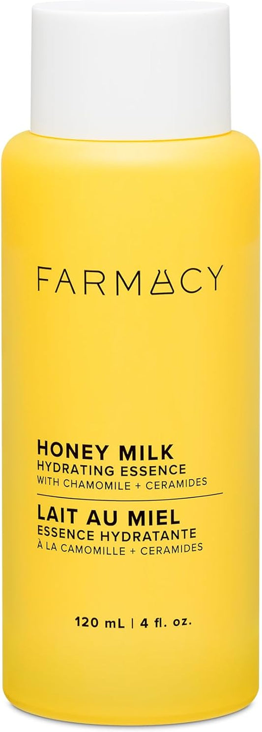Farmacy Hydrating Essence - Hydrating Honey Milk Toner + Facial Essence to Soothe, Moisturize and Strengthen Skin Barrier - Preps Complexion for Skincare Products or Makeup Application (120ml)