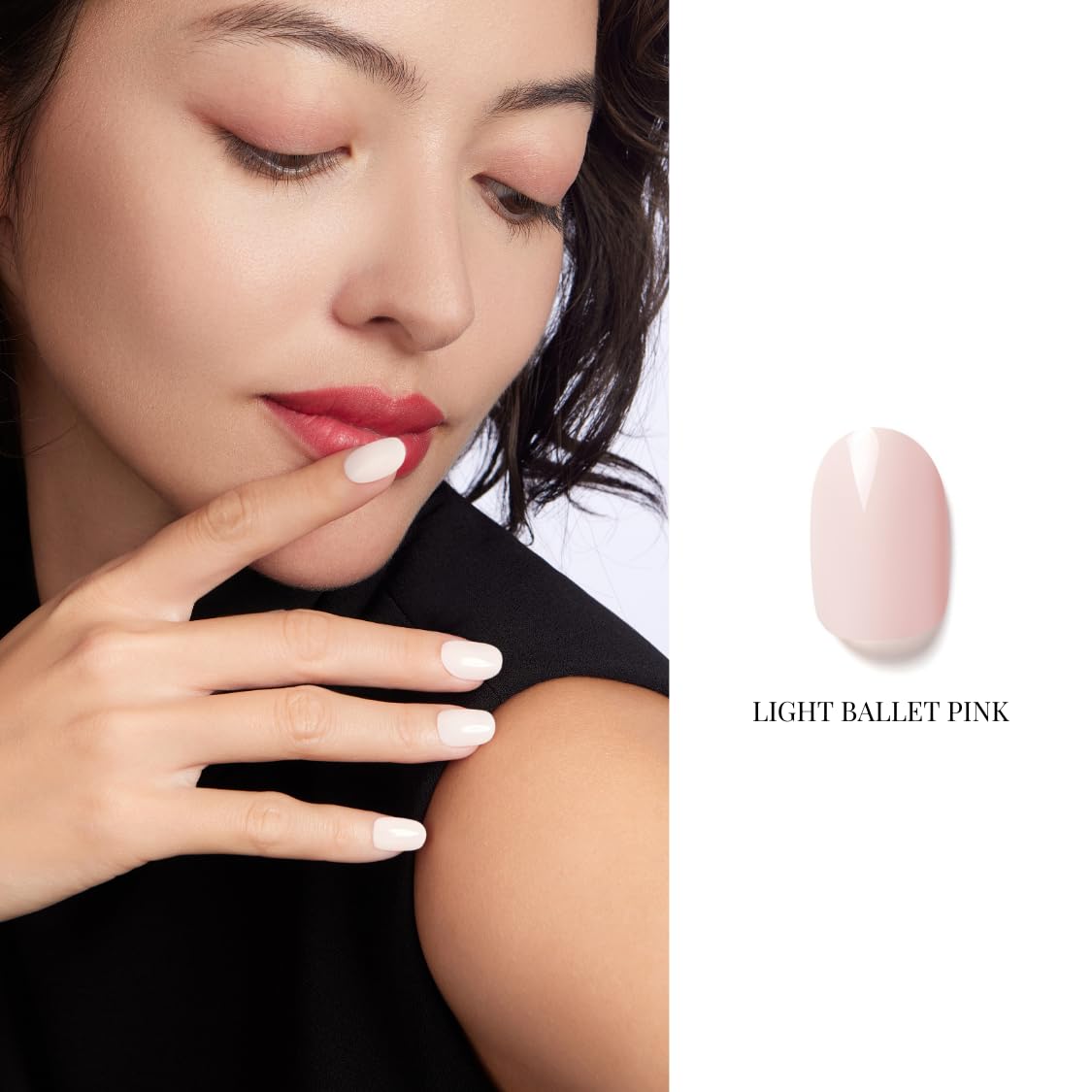 NAILOG One Step Light Pink Gel Nail Polish 12ml Top Coat Color Gel Base 3-In-1 Formula Soak Off UV Gel Polish for Home DIY & Gifting | Light Ballet Pink