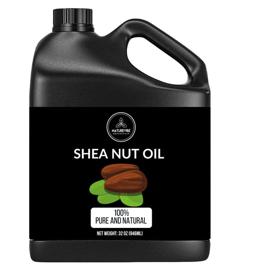 Naturevibe Botanicals Shea Nut Oil 32 Ounces | 100% Pure and Natural | Great for Skin Care and Hair Care