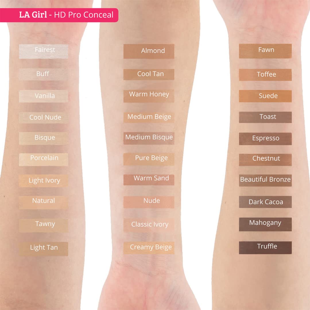 L.A. Girl Pro Conceal HD Concealer, Medium Bisque, 0.28 Ounce