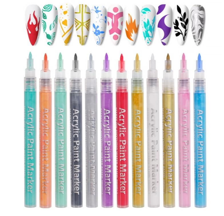 Nail Polish Pen, 1 PCS Nail Art Pen, Nail Pencil, DIY Drawing Painting Pen, for Nails DIY (Blue)