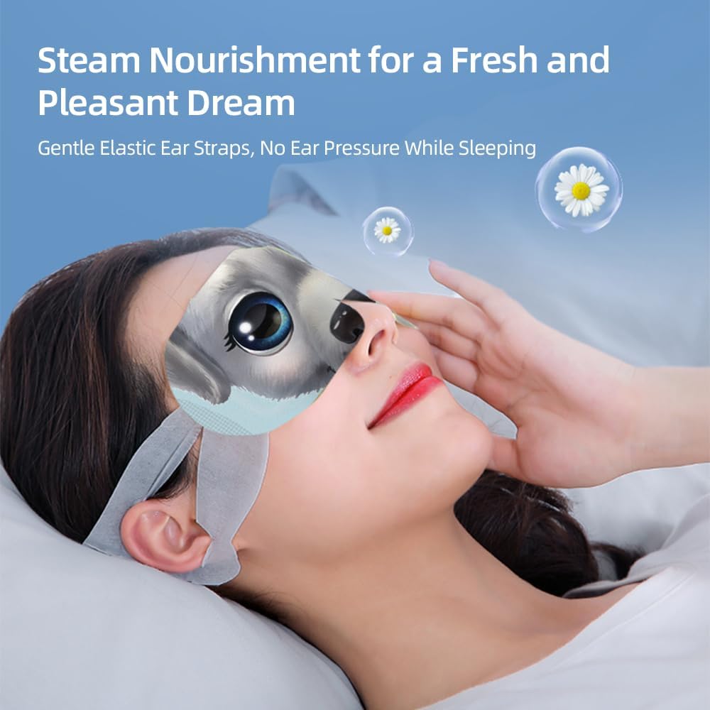 30 Packs Steam Eye Masks for Dry Eyes - Relaxing Hot Sleep Mask, Disposable Moist Heating Compress Pads