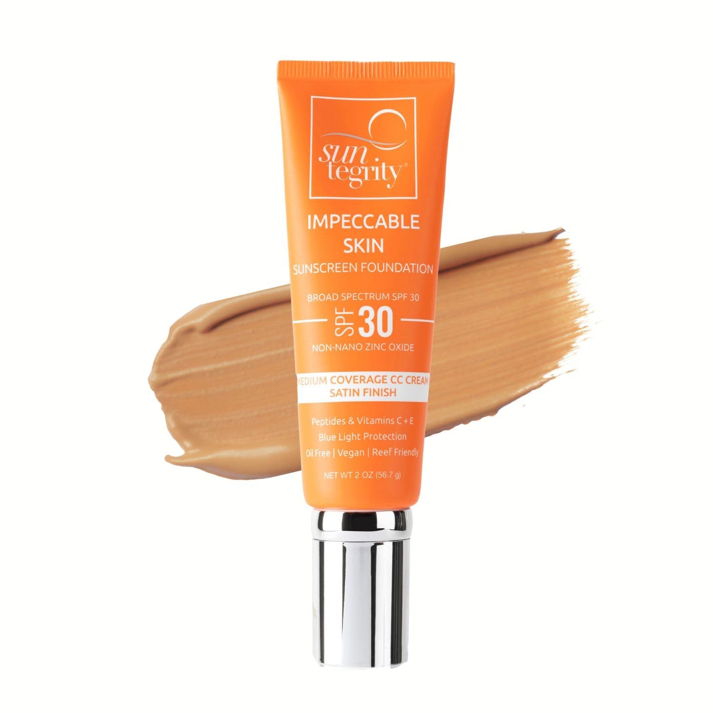 Suntegrity Impeccable Skin - Tinted Sunscreen, Broad Spectrum SPF 30 (Tan) - 2oz