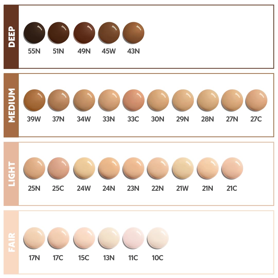 TIRTIR Mask Fit Red FoundationㅣLong Lasting Flawless Coverage, Energy Essence, Lightweight, Hydrating, Pore-Blurring, Breathable Satin Finish, Makeup, Radiant Skin, #49N Deep Chestnut, 1.01 Fl Oz