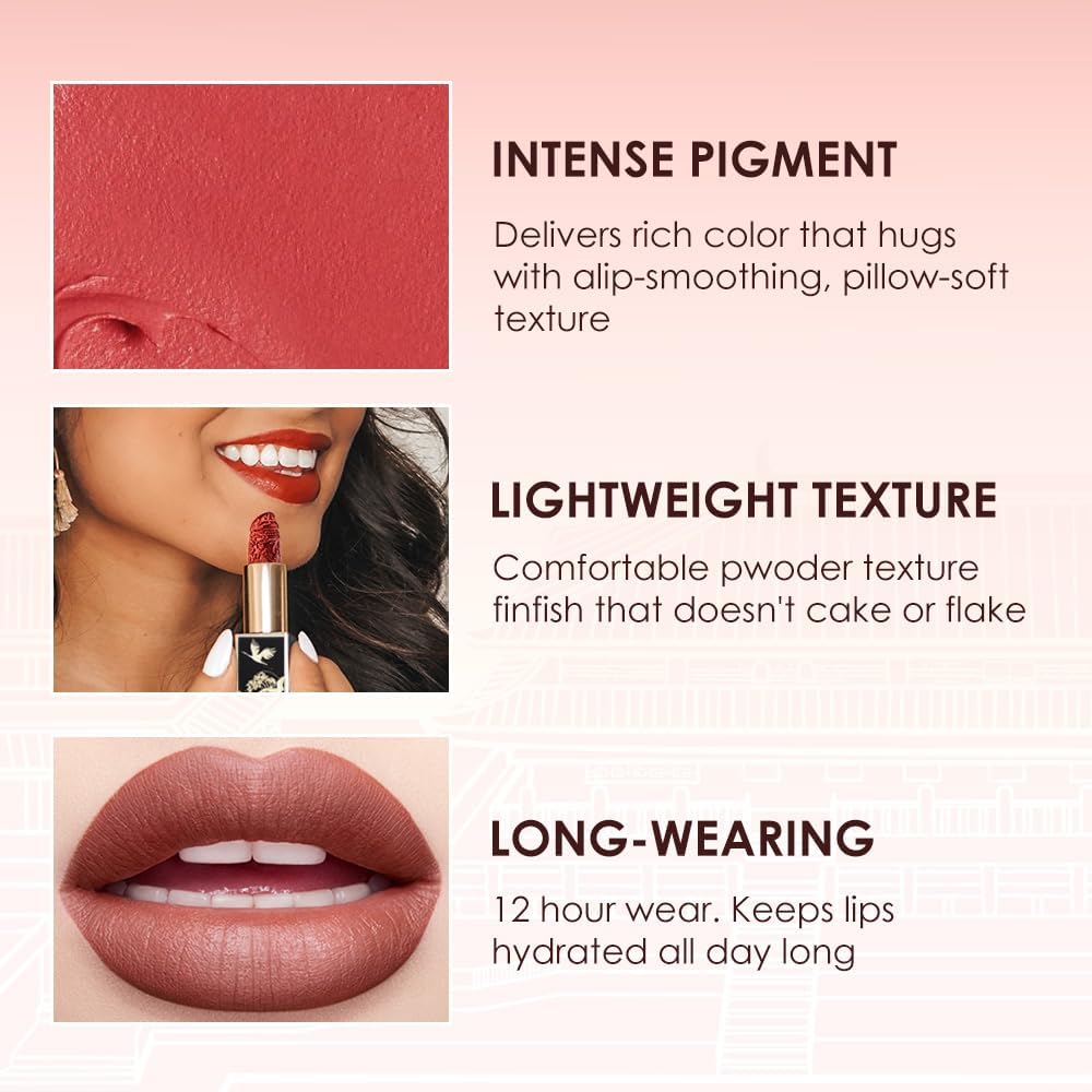 Catkin Moist Lipstick Hydrating High Impact Color Infused with Vitamin E and Avocado Oil Smooth Soft Texture Long Lasting Glow Finish 172