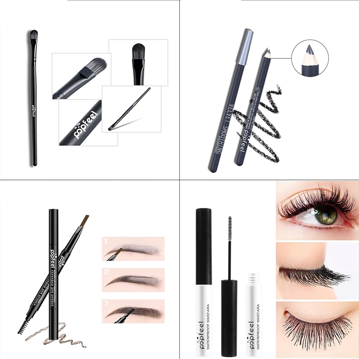 All in One Makeup Kits for Women Girls Holiday Make-up Gift Sets Xmas Essential Bundle Include Eyeshadow Palette Lipstick Blush Concealer Eyeliner Mascara Foundation Brush Eyebrow Pencil