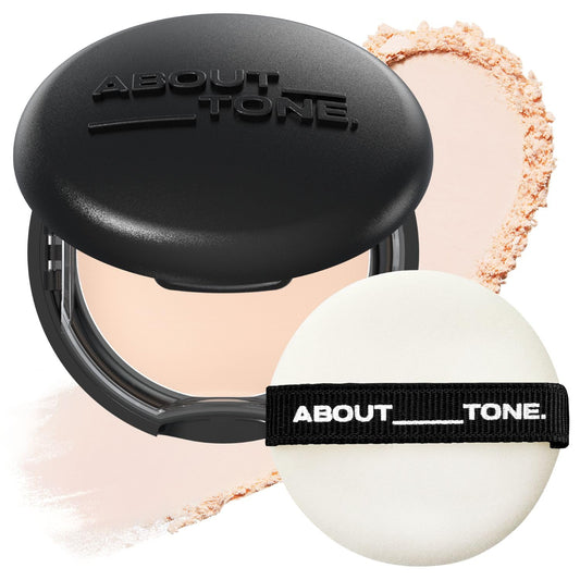 Blur Powder Pact 0.32oz - Pressed Powder Compact with Mirror and Puff Makeup Setting Finishing Blurring Natural Translucent Lightweight Face Sebum Oil Control Vegan Formula (1.5 COOL FAIR)