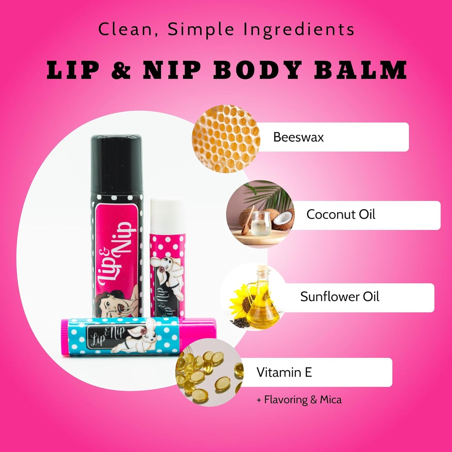 Root Beer “Bridget” Flavored Balms | Flavored Hydrating Lip Balm, Nipple Balm, and Full Body Balm | Lip Balm & Moisturizer and Intimacy Enhancer - Pack of 3