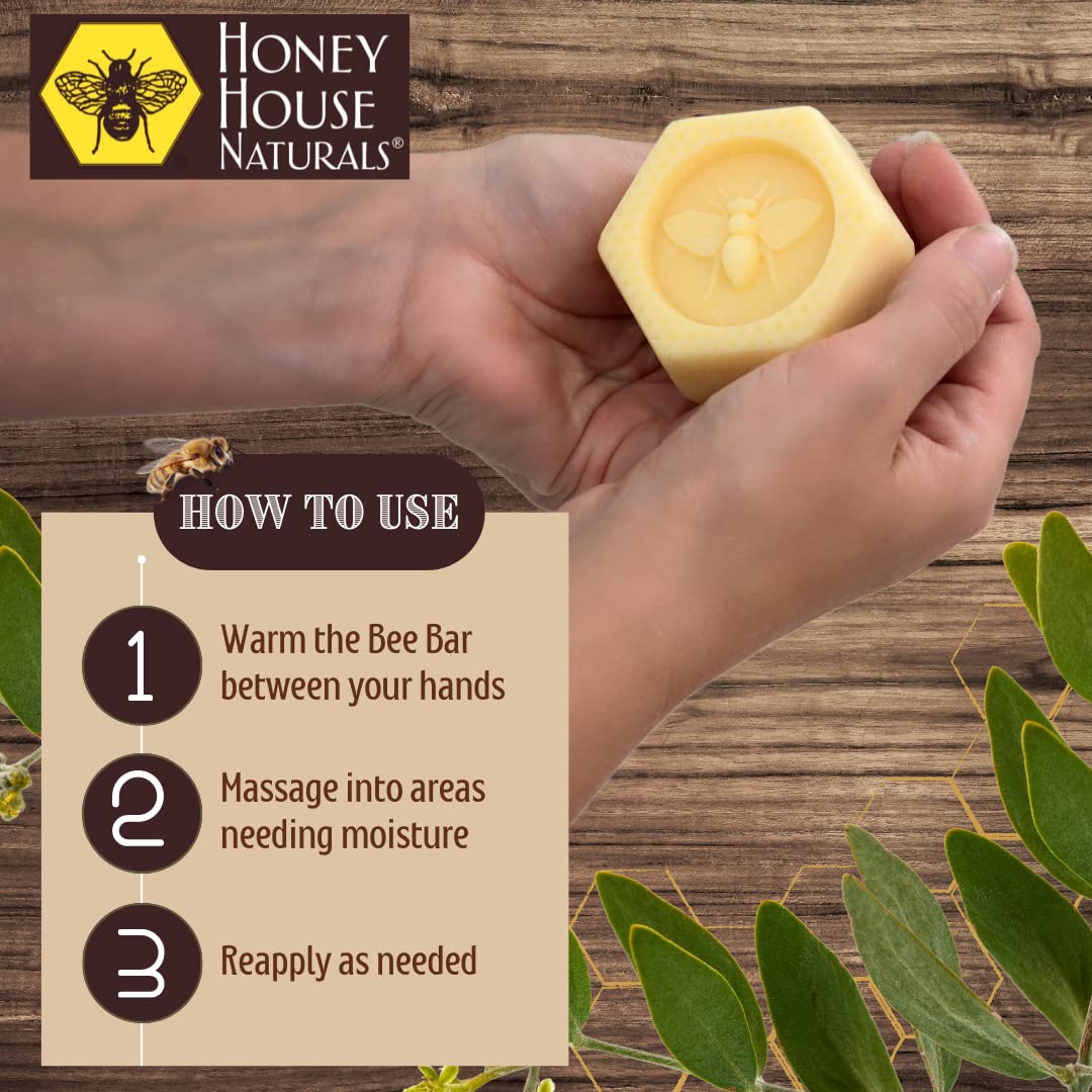 Bee Bar Honey House Naturals Duo – Sweet Honey – Small .6 ounce & Large 2 ounce (Honey)