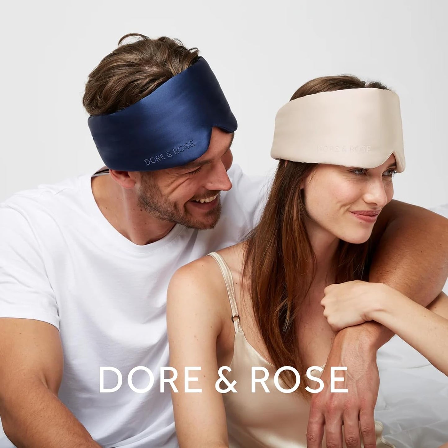 Dore & Rose Deep Sleep Mask Light Blocking, 23 Momme Mulberry Silk Eye Mask, Ultra Soft, Adjustable - Travel Sleeping Mask for Men & Women - Pink