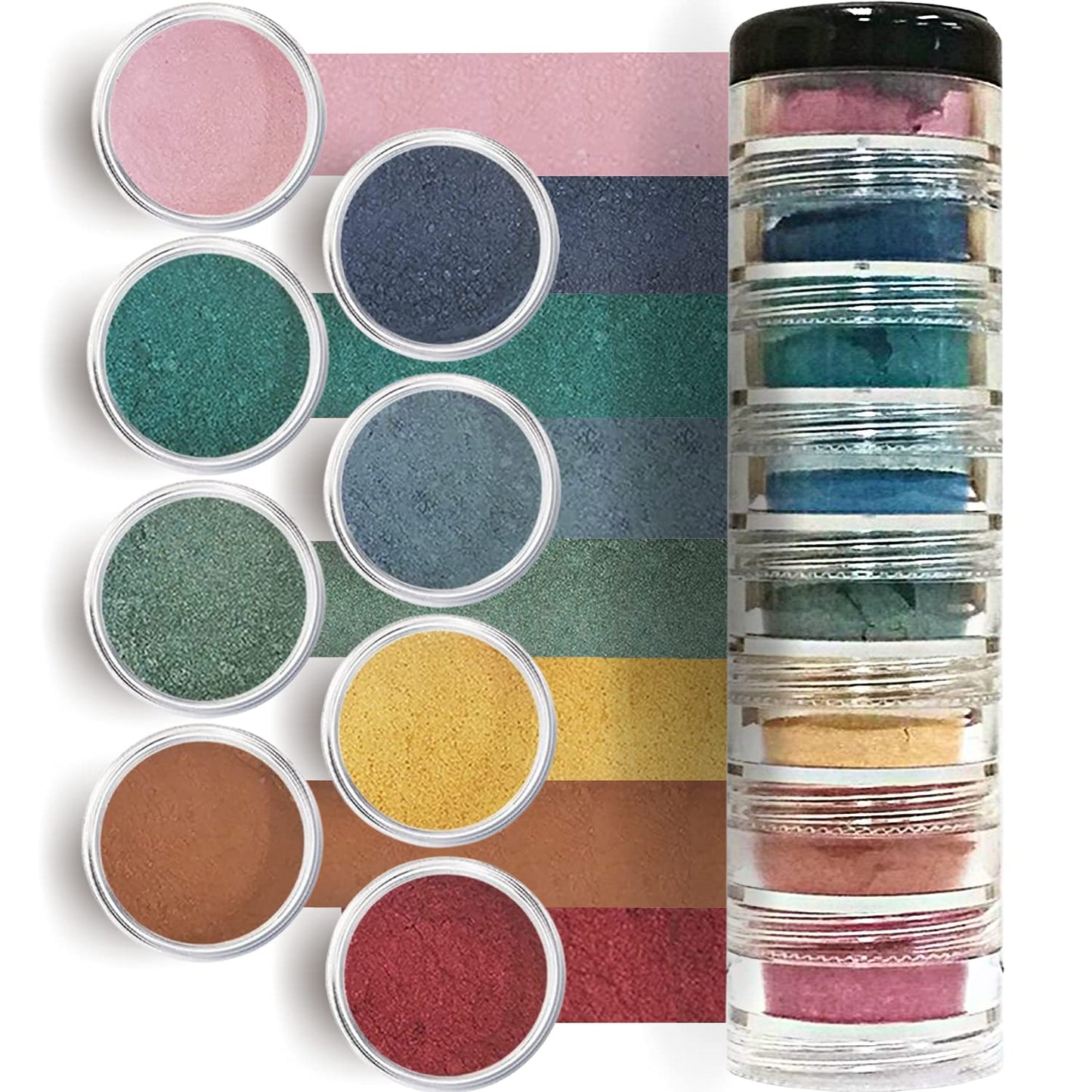 Ice Cream Love Mineral Powder Organic Makeup Kit - Loose Pigment Eyeshadow, Glitter Eyeshadow, Copper Eyeshadow Palette, Non-Toxic Shimmer Eye Shadow, Talc-Free Eyeshadow