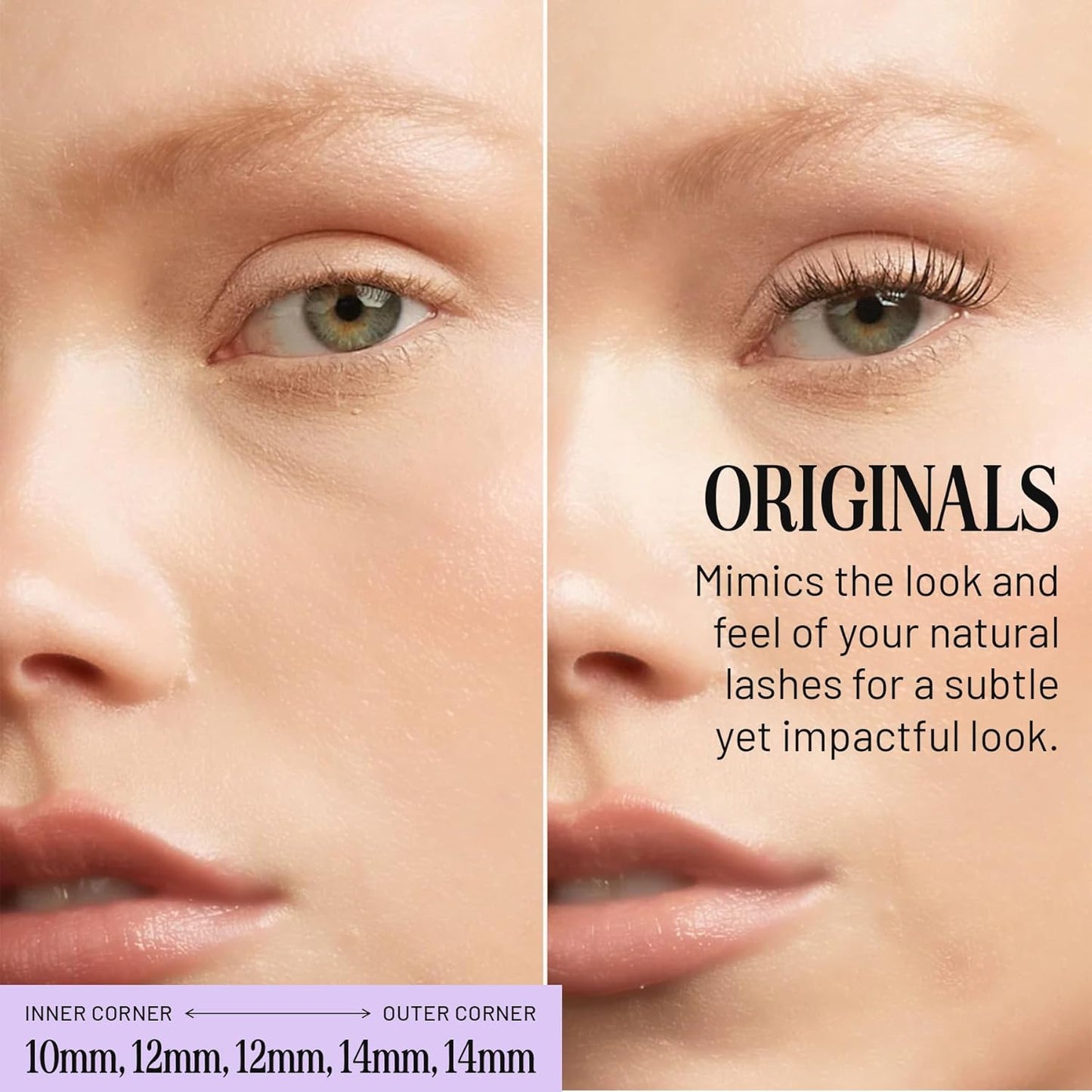 Lilac St - Original Lashes (12mm) & Eternal Bond Black Lash Glue - Soft, Natural Look - Long-Lasting, Lightweight, Reusable - Vegan & Cruelty Free