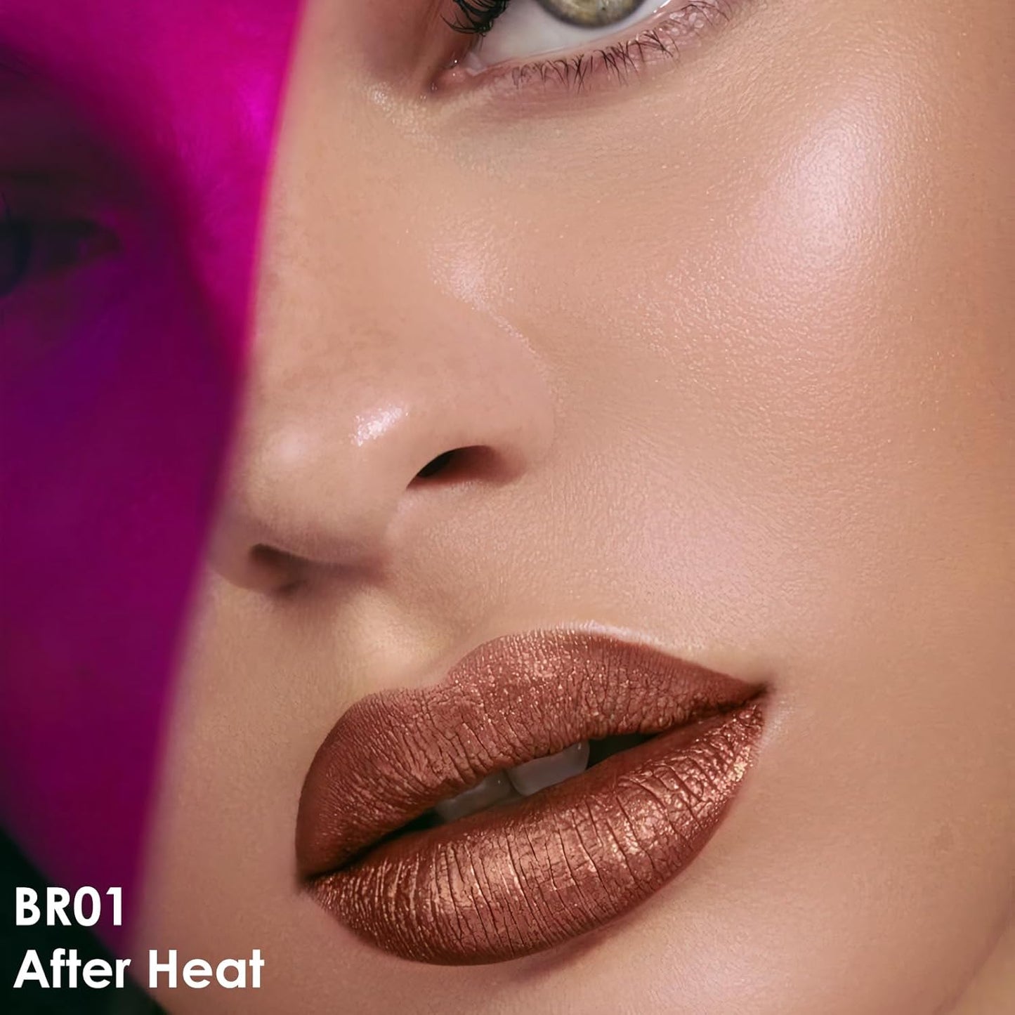 FOCALLURE Metallic Liquid Lipstick,Non Stick Cup Lip Gloss,High Impact Lip Color with Transfer-proof Wear,Long Lasting & Waterproof Lipstick Makeup for Women,After Heat