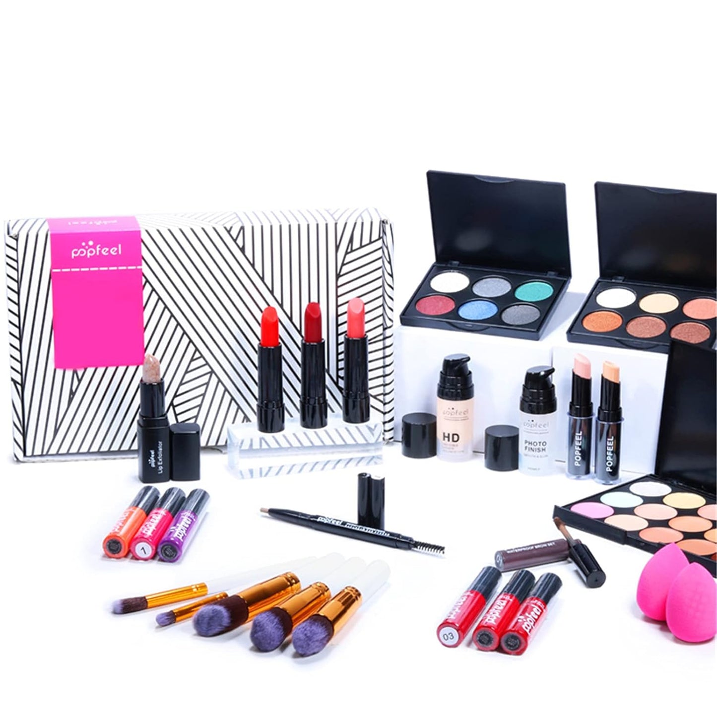 Multi-purpose Makeup Kit All-in-One Makeup Gift Set Colours Mix Eyeshadow Concealer Lip Gloss Pressed Powder and Powder Blusher Cosmetic Makeup Palette Set Kit #091
