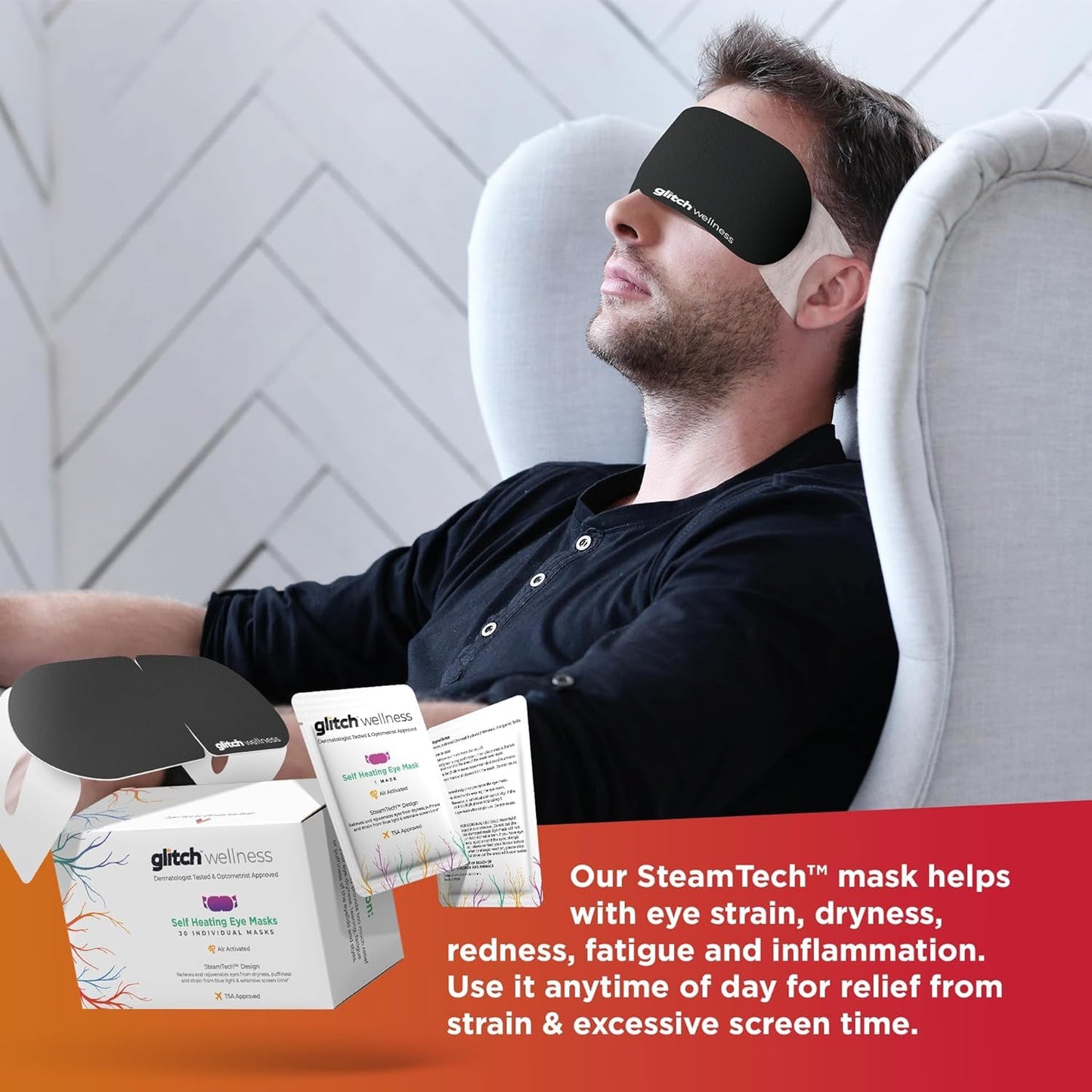 Steamtech Self Heated Eye Mask for Dry Eyes - Eye Doctor Approved Heated Eye Masks -Warm Compress for Fatigue & Dryness – Perfect Puffy Eyes & Dry Eye Relief, Disposable, Spa Experience (5)