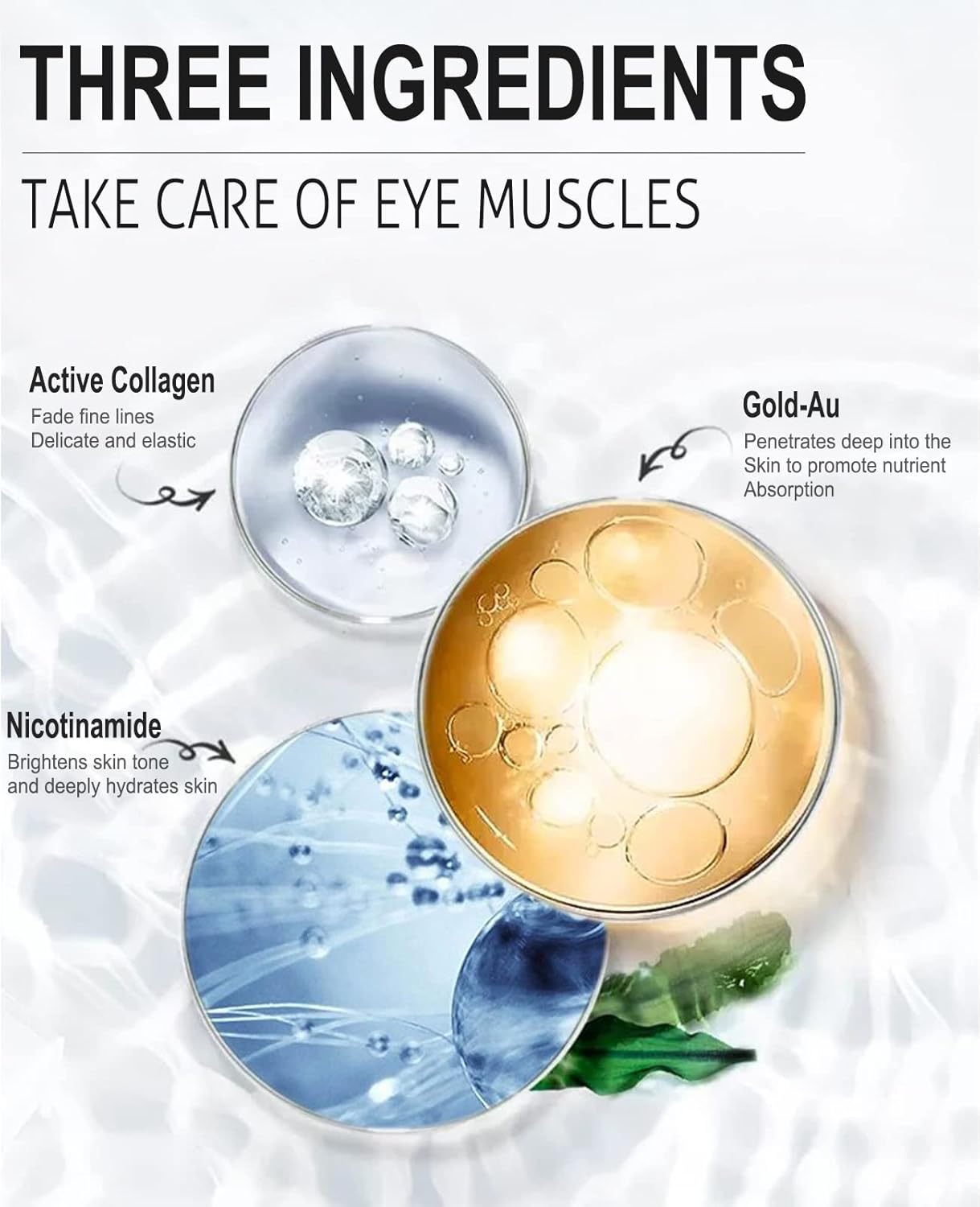 Hydrogel Eye Patches for Wrinkles, Under Eye Gel Pads For Puffy Eyes and Dark Circles, Collagen Eye Mask Skincare Pink Color