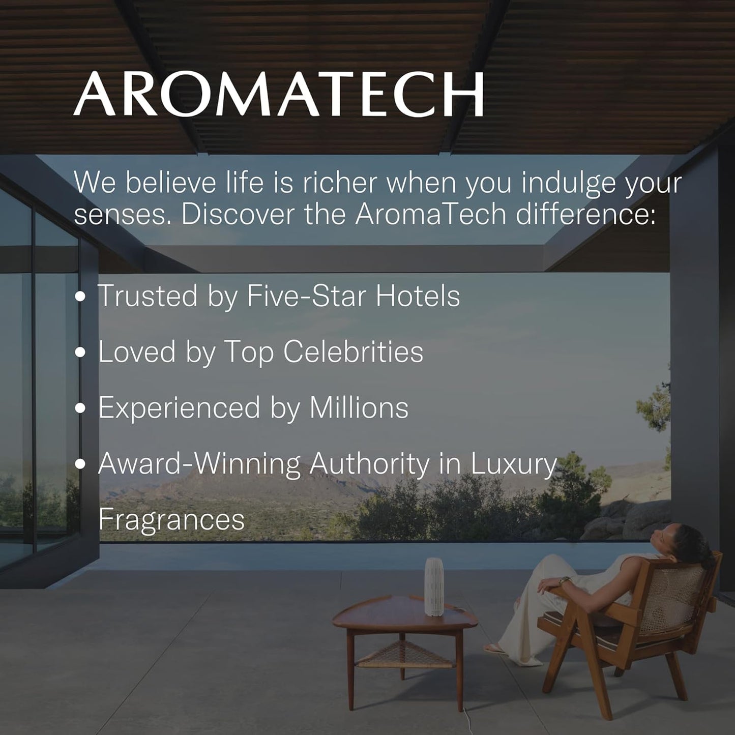 AromaTech Santal Escape Aroma Essential Oil Blend: Luxury Hotel Inspired Aromatherapy with Ocean Air, Sandalwood, Iris for Ultrasonic Diffusers & Nebulizers - 4 fl oz, 120 mL