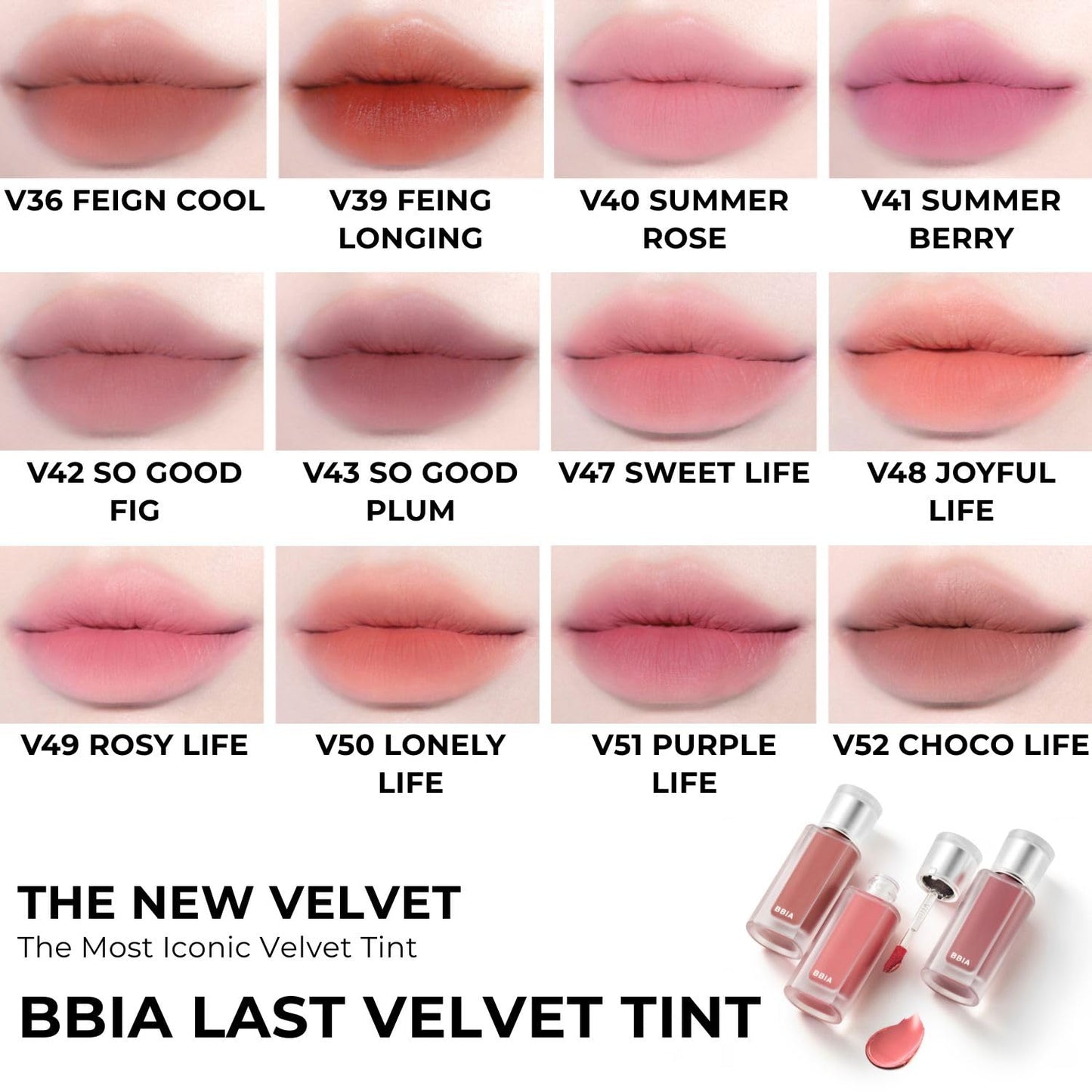 BBIA Last Velvet Tint NEW - Soft Creamy Matte Finish Lip Stain, Blur Effect & Velvety Texture, Long-Lasting, High Pigment, Non-Drying, Vegan, Korean Lip Makeup (V52 CHOCO LIFE, Pack of 1)