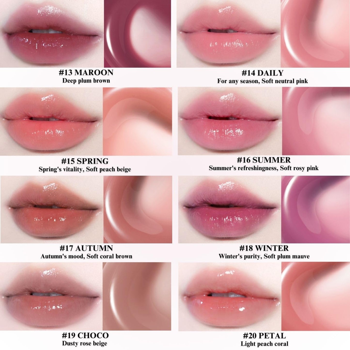 BBIA Glow Tint – Lip Plumping Volumizing Glossy & Glowy Lip Stain Naturally Moisturizing Comfortable Texture Lightweight Long-Lasting Vivid Color Non-Sticky Korean Makeup (20 PETAL, Pack of 1)