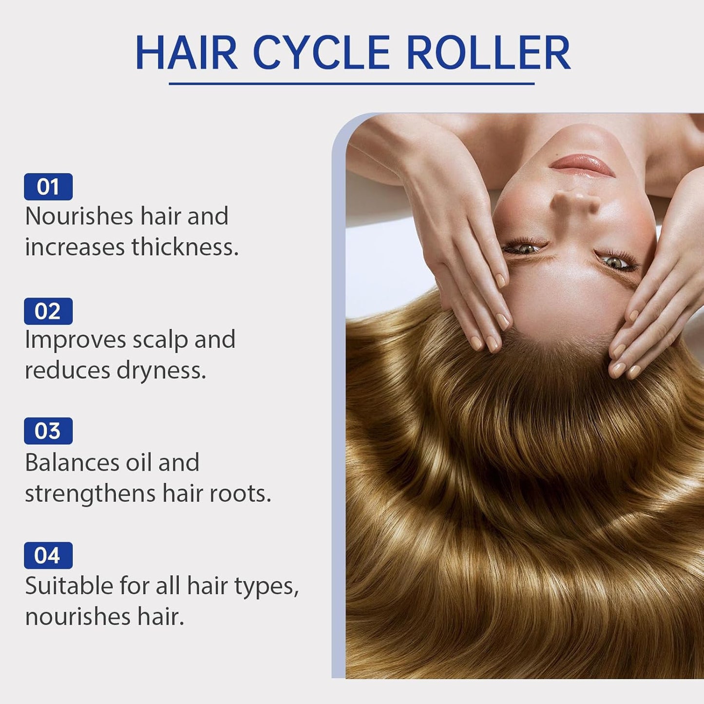 Hair 3% Rosemary Roll-On,Hair Growth Serum with Redensyl and Anagain Reduces Hair Fall, Help Thicker For Women All Hair Types-25ml