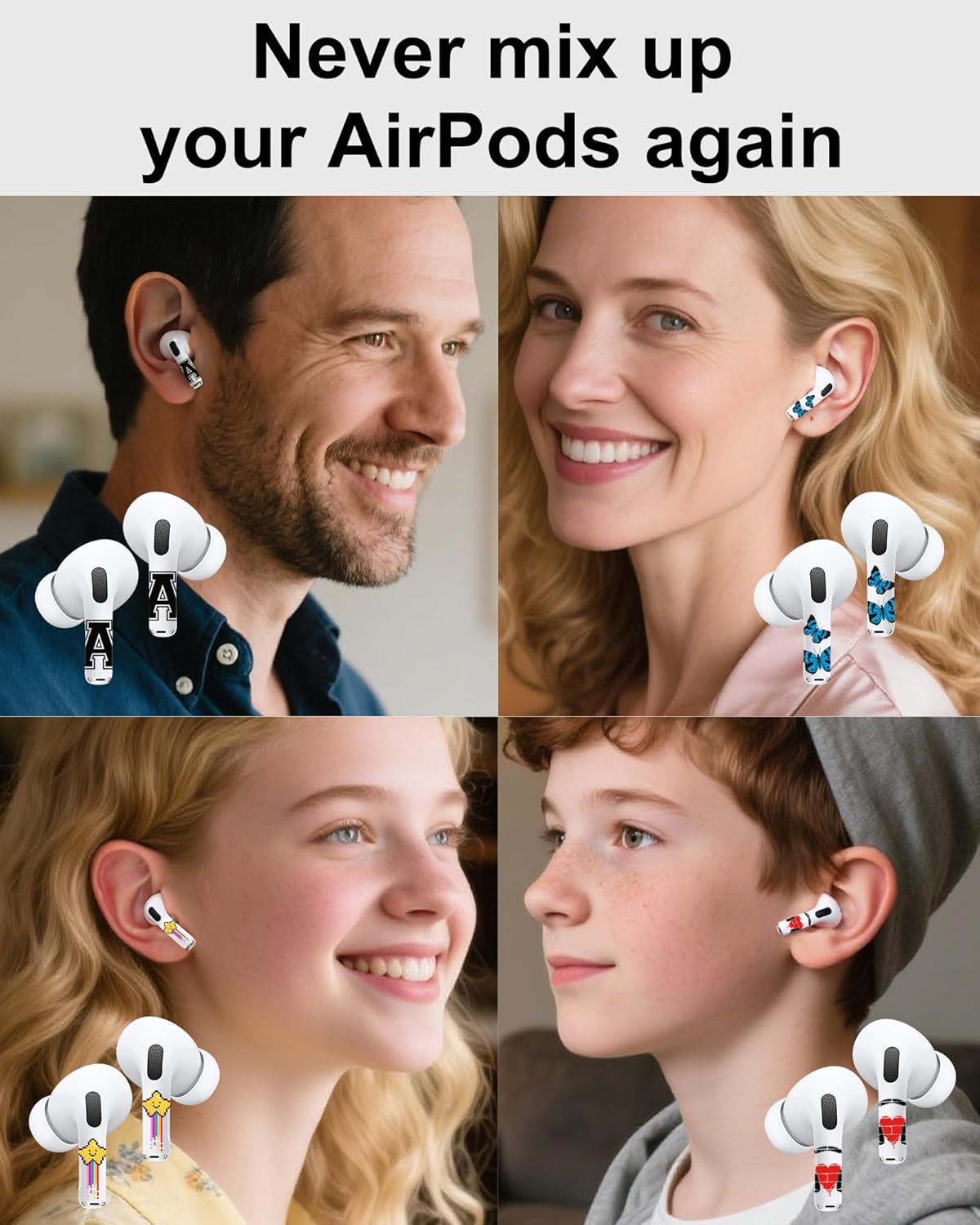 ROCKMAX for AirPods Pro 2 Skin Accessories, Fashion Girl Sticker Wrap for AirPods, Unique Gifts for Women and Girls, Customized Tattoos Compatible to AirPods Pro 2nd Generation Case Cover