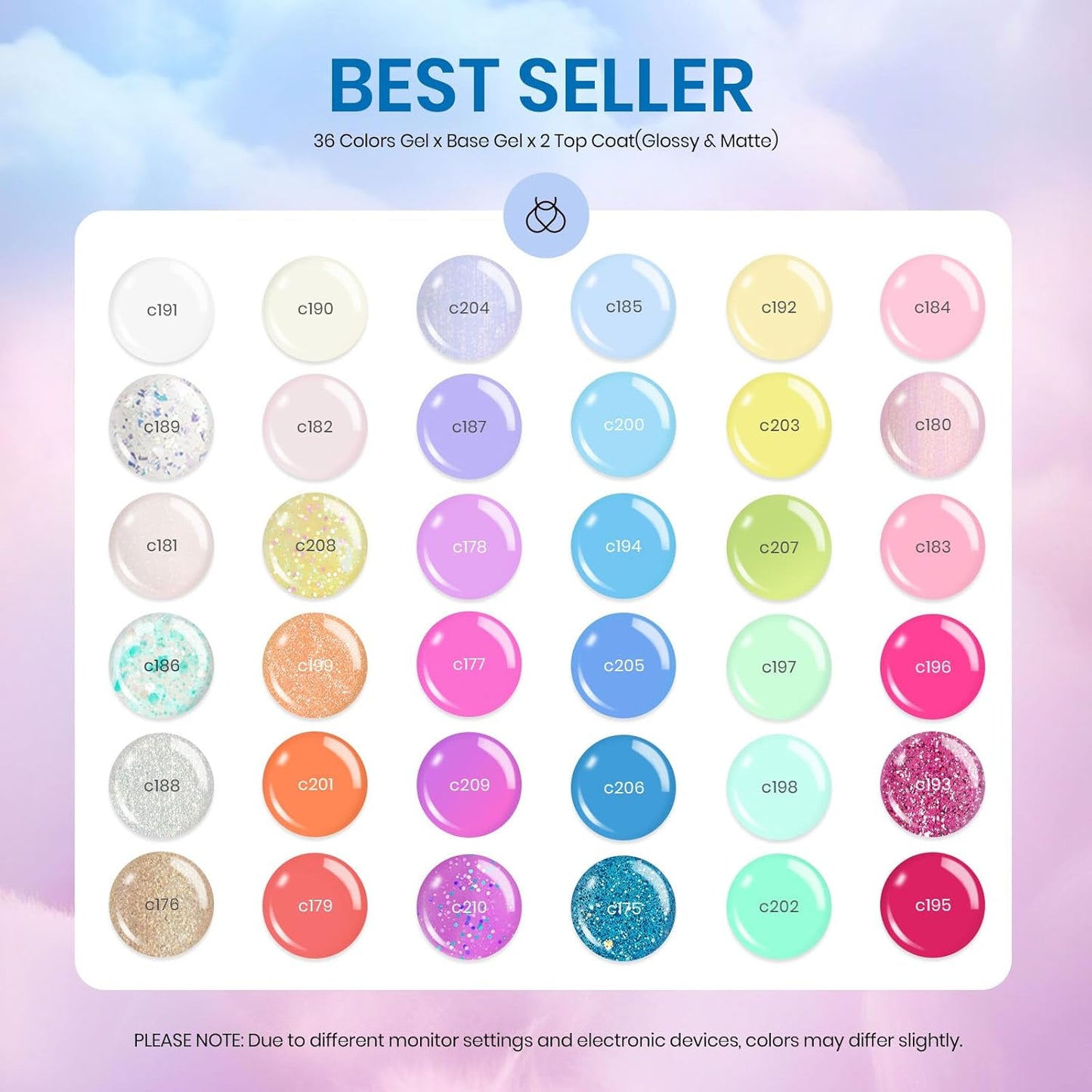 beetles Gel Polish Set - 39Pcs Neon Gel Nail Polish Pink Red Blue Purple Polish All Season Nails with Base Top Coat Soak off Uv LED Lamp Colorful Candies Manicure Kit DIY Home Gifts for Women Girls