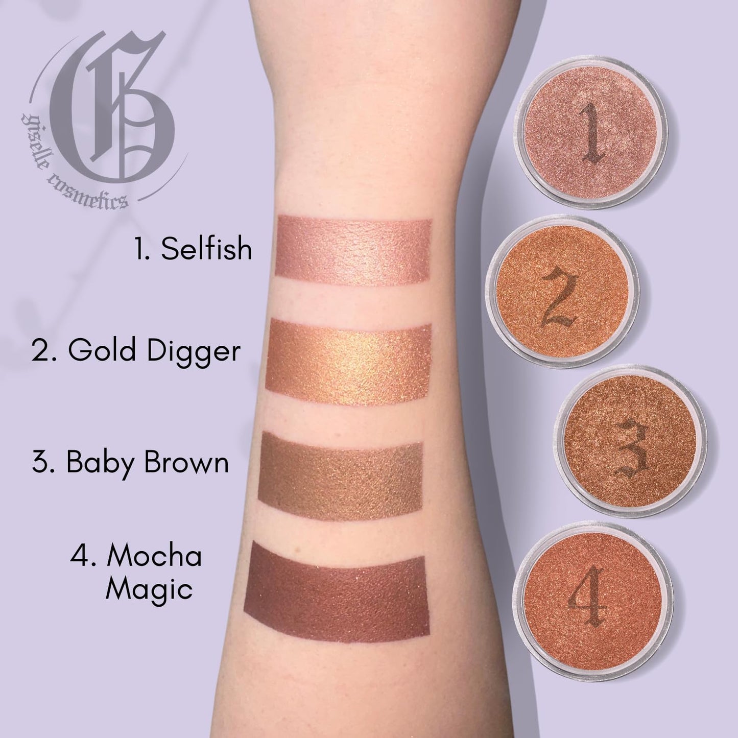 Gold Digger Loose Mineral Bronzer - Natural Face Bronzer Powder, Highlighter Makeup, Contour Powder, Bronzer Blush Palette, Matte Bronzer, Baked Bronzer, Eyeshadow Palette