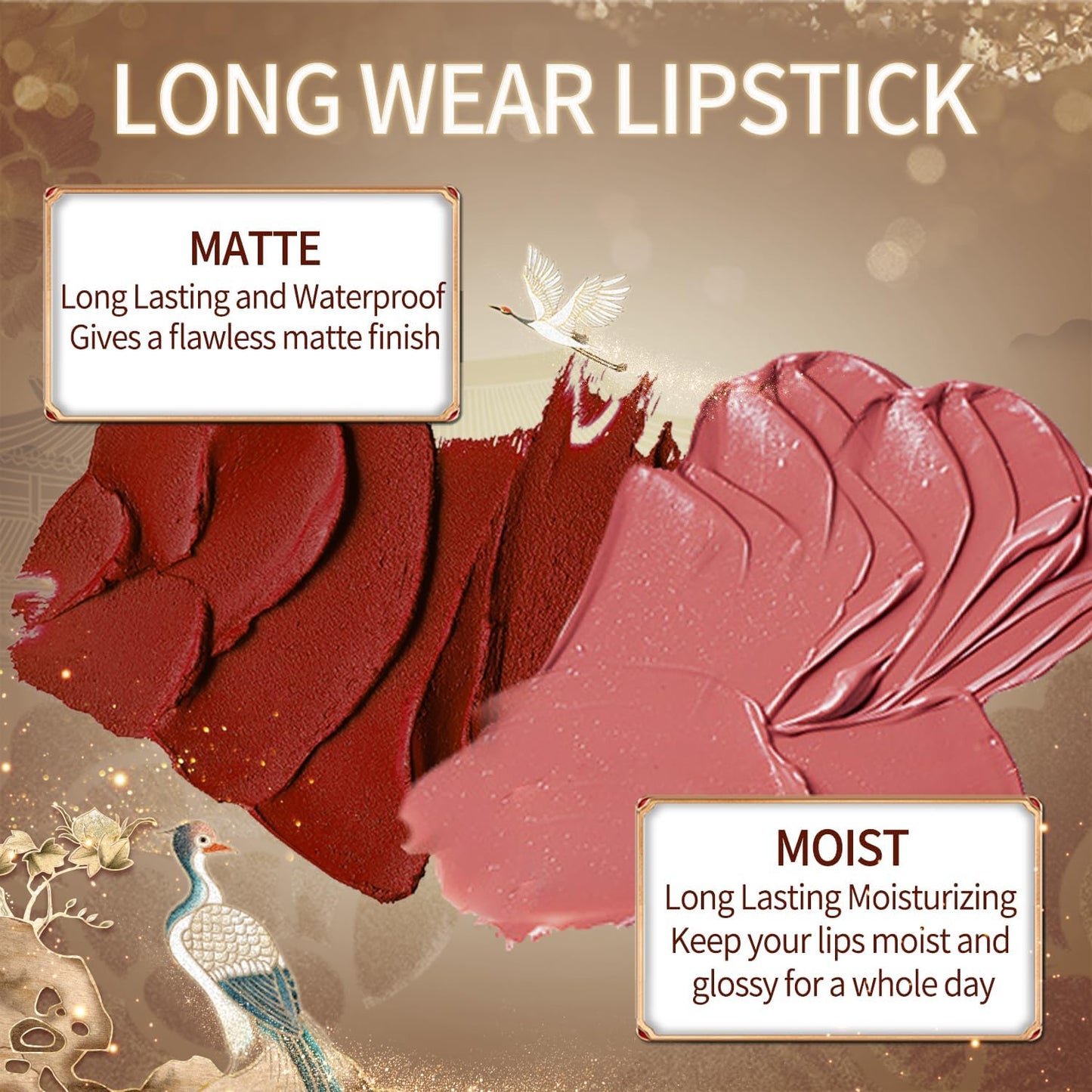 Catkin Semi-Matte Lipstick Hydrating High Impact Color Infused with Vitamin E and Avocado Oil Smooth Soft Texture Long Lasting Matte Finish 174