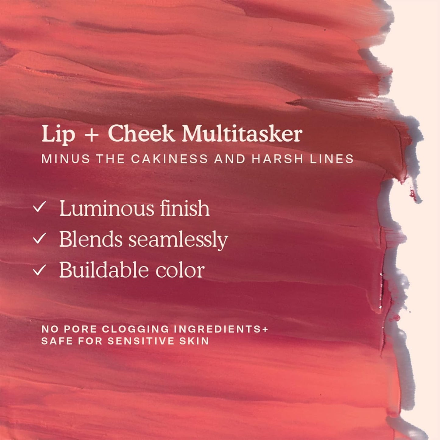 Tower 28 Beauty BeachPlease Cream Blush for Cheeks and Lips - Multi-Purpose Lip and Cheek Tint in Pink Blush - for Sensitive Skin – Color HAPPY HOUR, Luminous Finish